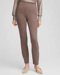 Chico's Juliet Embellished Ankle Pants WARM MOCHA