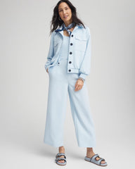 Chico's Crepe Wide-Leg Culotte Pants CRYSTAL SPRINGS