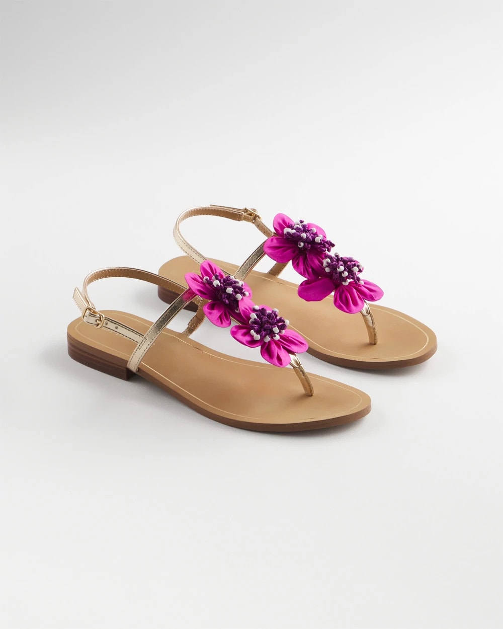 Chico's Sunset Flower Sandal PINK