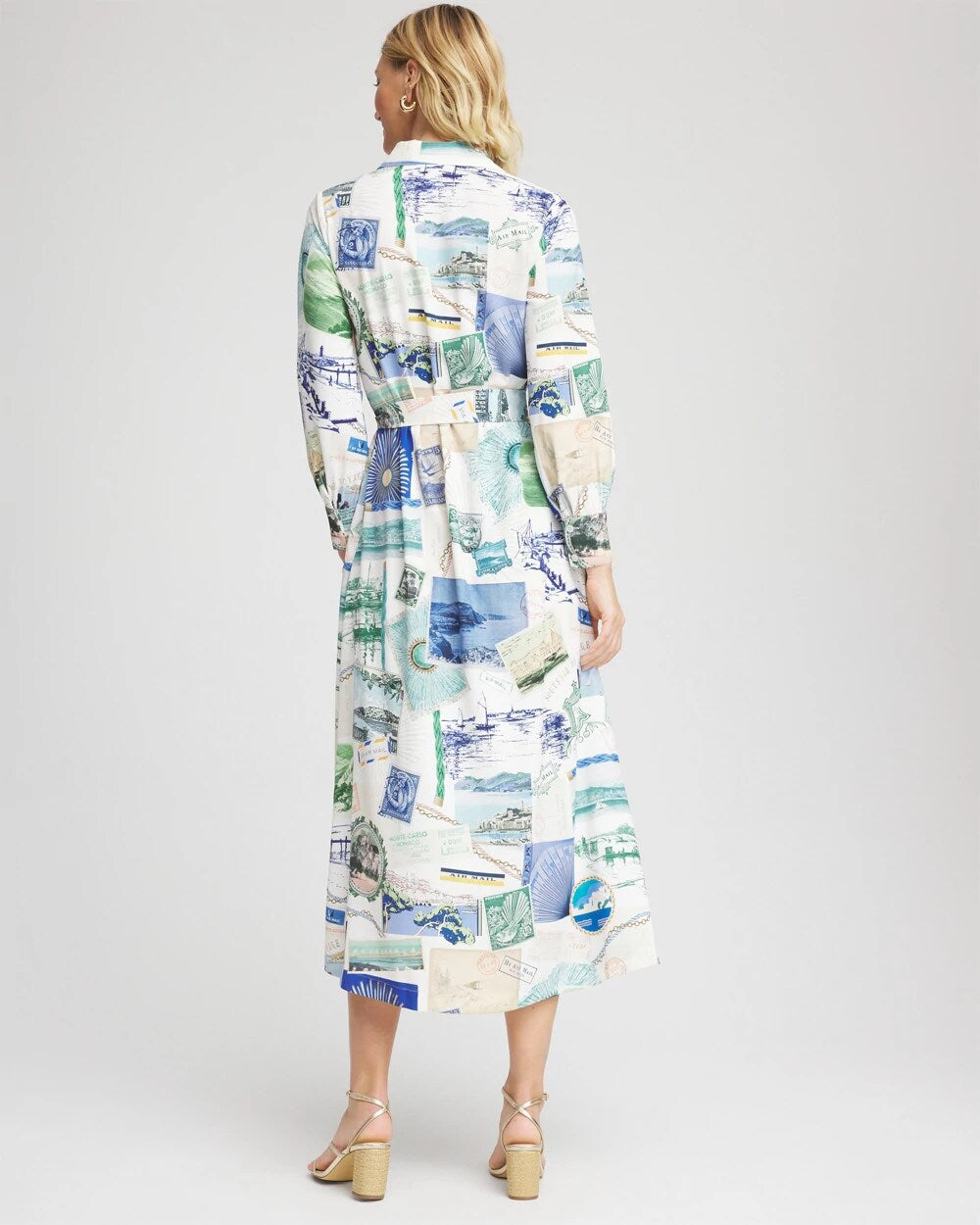 Chico's Port Call Maxi Shirtdress ECRU