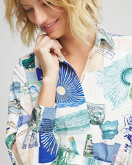 Chico's Port Call Maxi Shirtdress ECRU