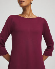 Chico's Seamed Crepe Maxi Dress DEEP CHIANTI