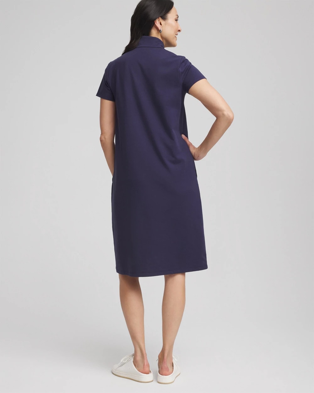 Chico's Zenergy® UPF Knit Half-Zip Dress PASSPORT BLUE