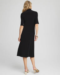 Chico's Travelers™ Mockneck Midi Dress TRAVELERS BLACK