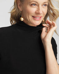 Chico's Travelers™ Mockneck Midi Dress TRAVELERS BLACK