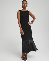 Chico's Travelers™ Chiffon Hem Dress TRAVELERS BLACK