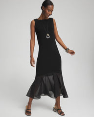 Chico's Travelers™ Chiffon Hem Dress TRAVELERS BLACK