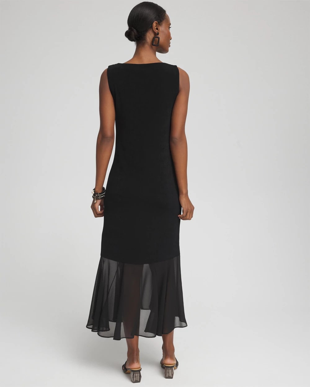 Chico's Travelers™ Chiffon Hem Dress TRAVELERS BLACK