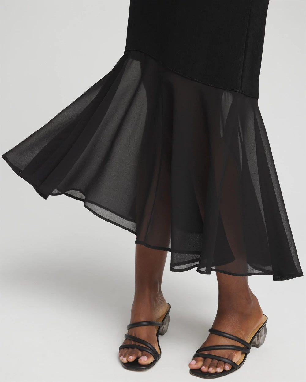 Chico's Travelers™ Chiffon Hem Dress TRAVELERS BLACK