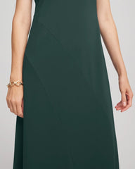 Chico's Dolman-Sleeve Ponte  Maxi Dress DARKEST SPRUCE