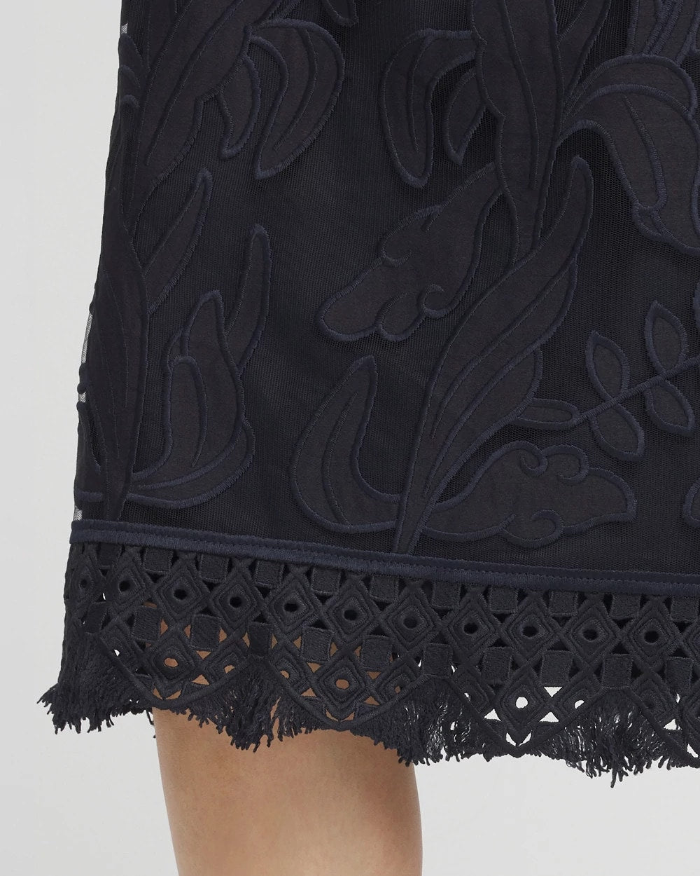 Chico's Travelers™ Mesh Appliqué Midi Dress TRAVELERS INDIA INK