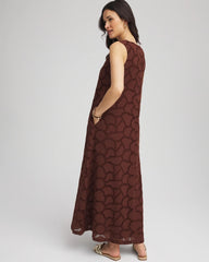 Chico's Eyelet Cutout Maxi Tank Dress CACAO