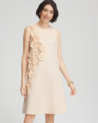 Chico's Appliqué Ponte Knit Dress ENGLISH CREAM