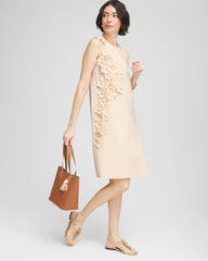 Chico's Appliqué Ponte Knit Dress ENGLISH CREAM