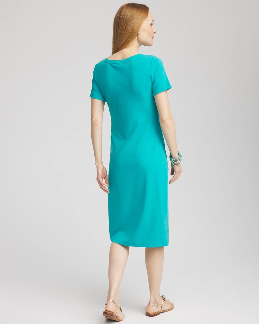 Chico's Twist Tie-Front Dress SEASPRAY