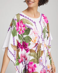 Chico's Island Cinch-Waist Kaftan Dress ECRU