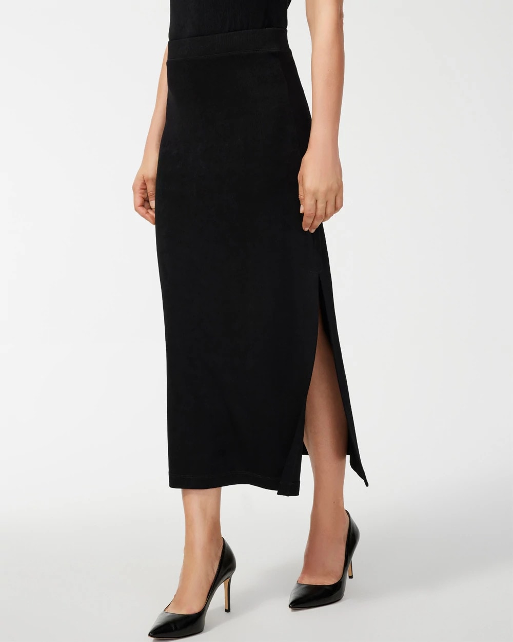 Chico's Travelers™ Side-Slit Maxi Skirt TRAVELERS BLACK