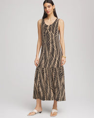 Chico's Travelers™ Palm-Frond-Motif Dress CAFE AROMA
