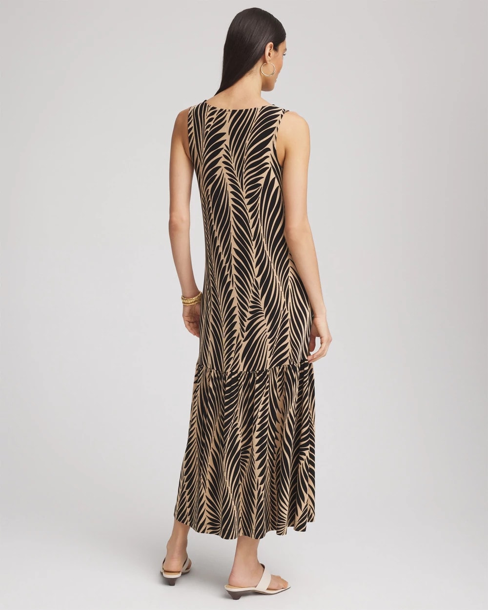Chico's Travelers™ Palm-Frond-Motif Dress CAFE AROMA
