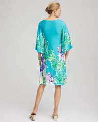 Chico's Angel-Sleeve Boat Neck Dress SEASPRAY