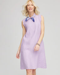 Chico's Sleeveless Scalloped Trim Dress GENTLE LAVENDER