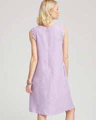 Chico's Sleeveless Scalloped Trim Dress GENTLE LAVENDER