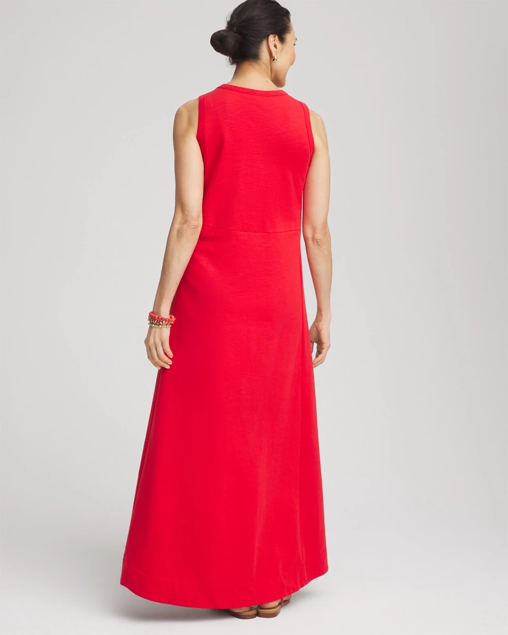 Chico's Sleeveless Midi Tank Dress RED GLOW