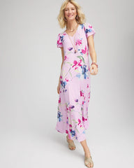 Chico's Crepe V-Neck Maxi Dress LAVENDER