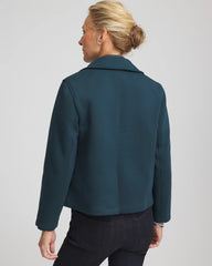 Chico's Plush Knit Blazer TEAL SHADOW