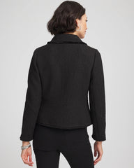 Chico's Bouclé Peplum Jacket BLACK