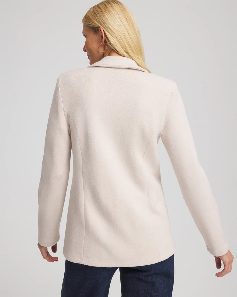 Chico's Single-Breasted Sweater Blazer SMOKEY TAUPE
