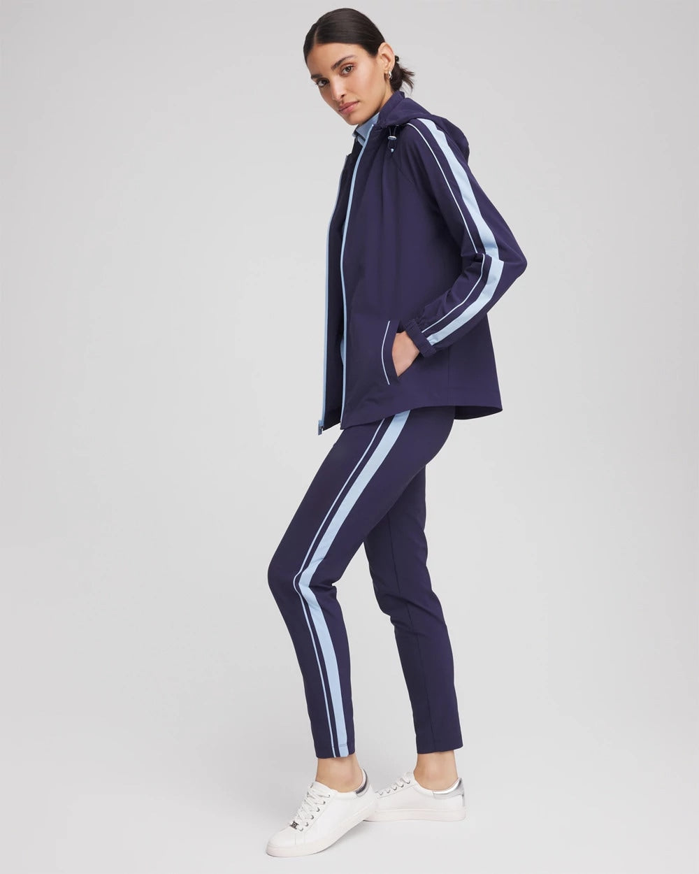 Chico's Zenergy® UPF Piped Jacket PASSPORT BLUE