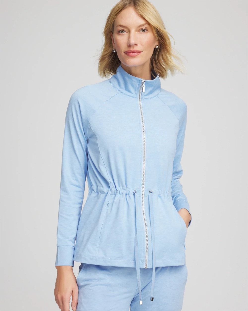Chico's Zenergy® Cloud Mockneck Jacket CRYSTAL TOPAZ