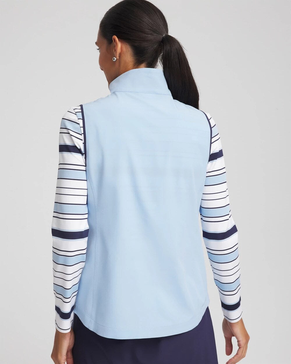 Chico's Zenergy® UPF Contrast Vest CRYSTAL TOPAZ