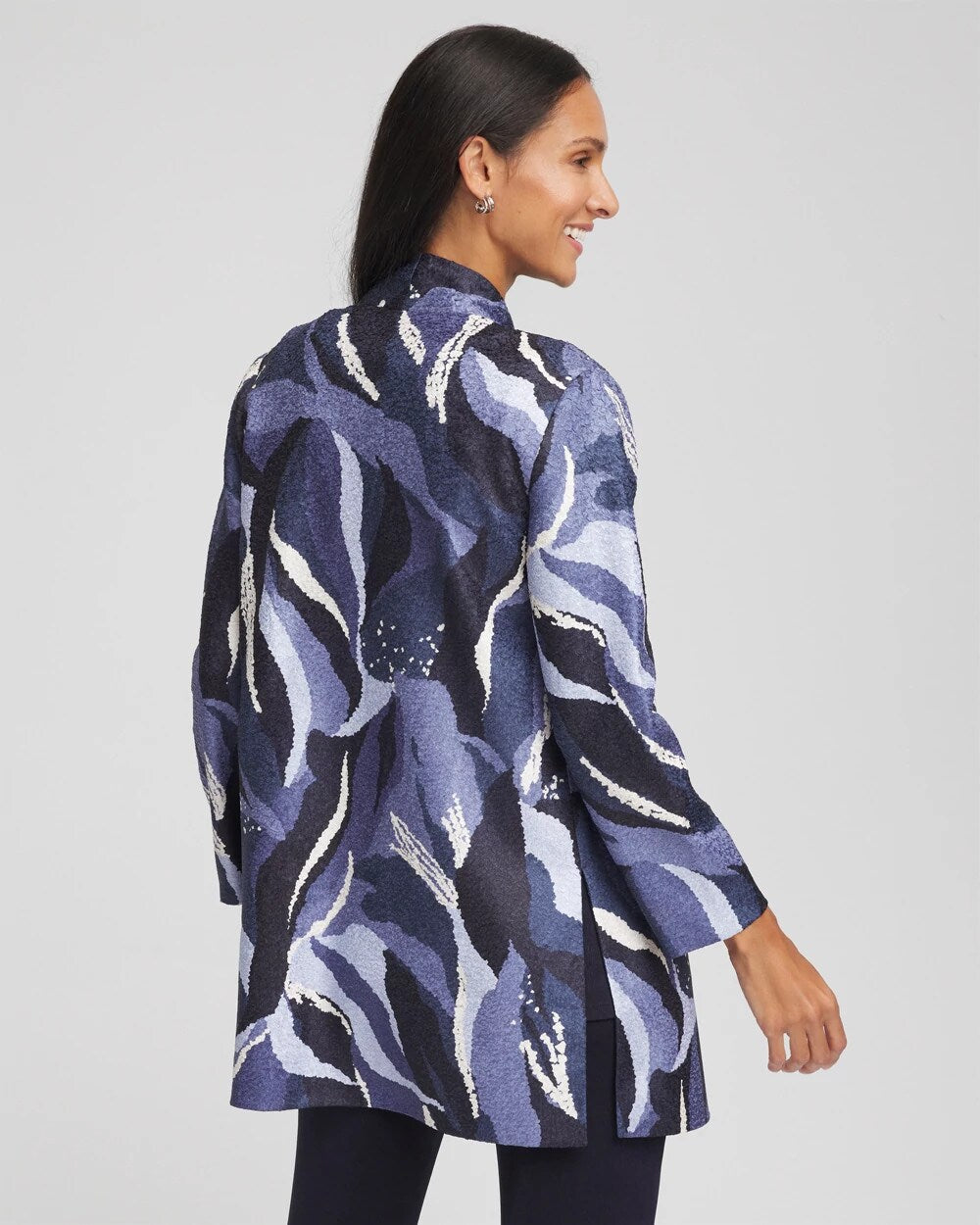 Chico's Travelers™ Wave Reversible Crushed Jacket TRAVELERS INDIA INK