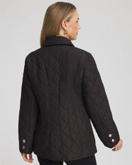 Chico's Quilted Barn Jacket BLACK