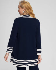 Chico's Travelers™ Contrast Border Cardigan TRAVELERS INDIA INK