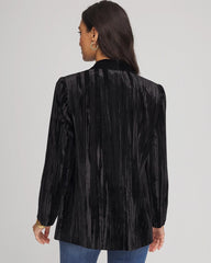 Chico's Velvet Shawl Collar Blazer BLACK