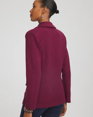 Chico's Single-Breasted Sweater Blazer DEEP CHIANTI