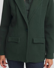 Chico's Single-Breasted Sweater Blazer DARKEST SPRUCE