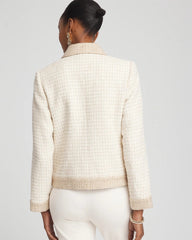 Chico's Tonal Neutral Tweed Jacket NEUTRAL