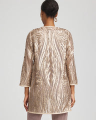 Chico's Travelers™ Collection Champagne Sequins Jacket CHAMPAGNE