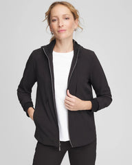 Chico's Zenergy® UPF Rib Mix Jacket BLACK