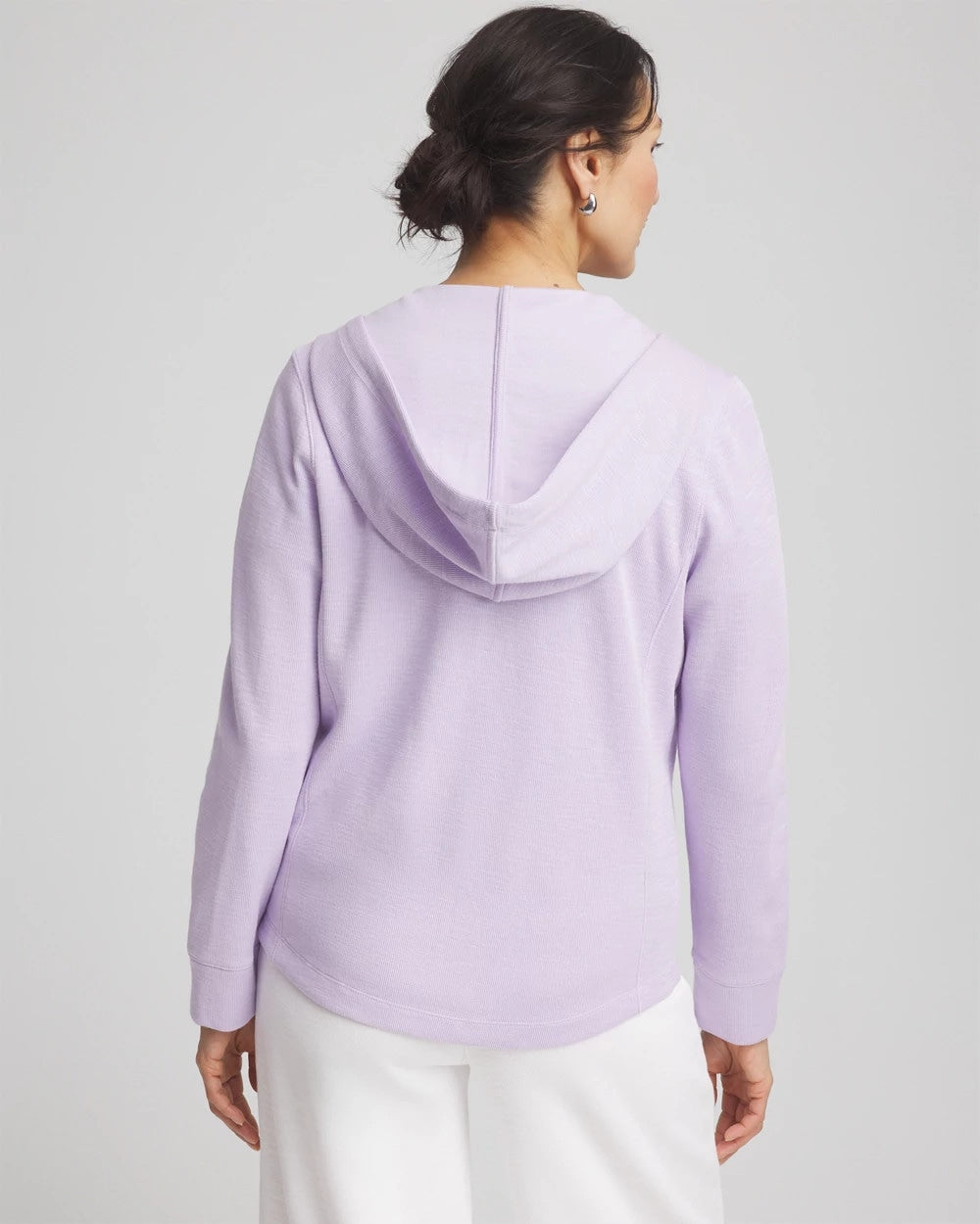 Chico's Zenergy® Beach Slub Zip-Front Hoodie VIOLET AURA