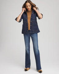 Chico's Denim Field Jacket MORNING STAR INDIGO