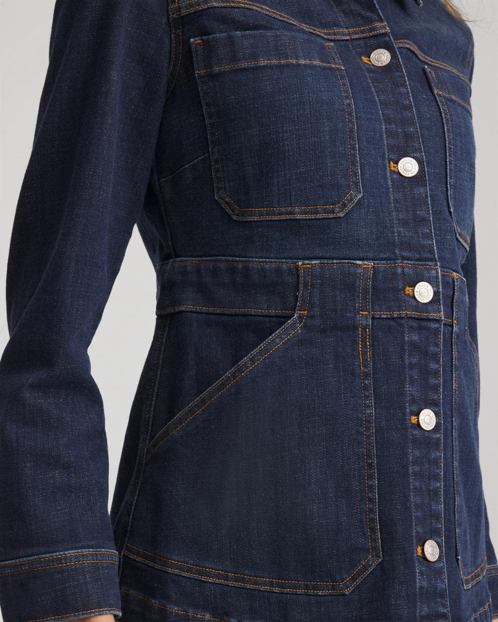 Chico's Denim Field Jacket MORNING STAR INDIGO
