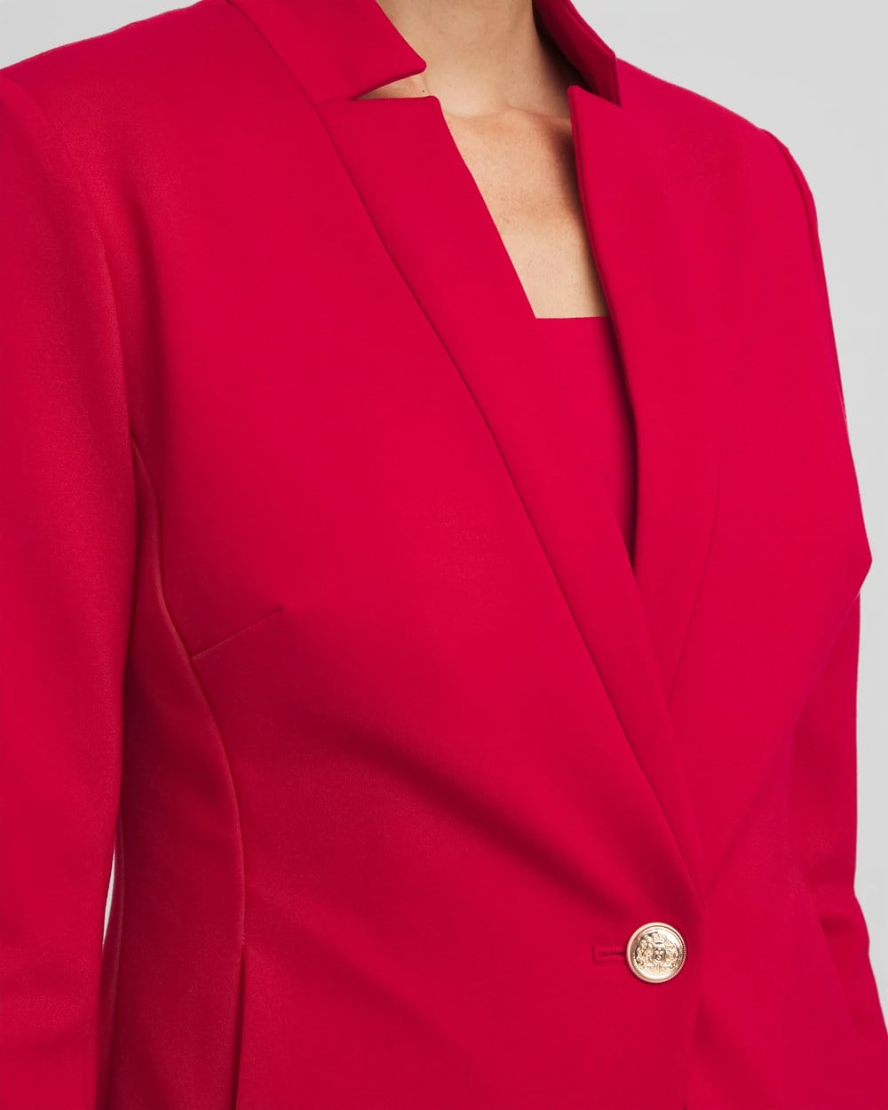 Chico's Ponte Blazer RED ALLURE