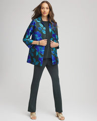 Chico's Travelers™ Collection Jacquard Jacket DARKEST SPRUCE