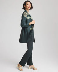 Chico's Travelers™ Collection Artisanal Crushed Reversible Jacket DARKEST SPRUCE