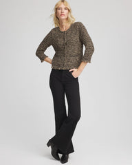 Chico's Tweed Cropped Jacket BLACK